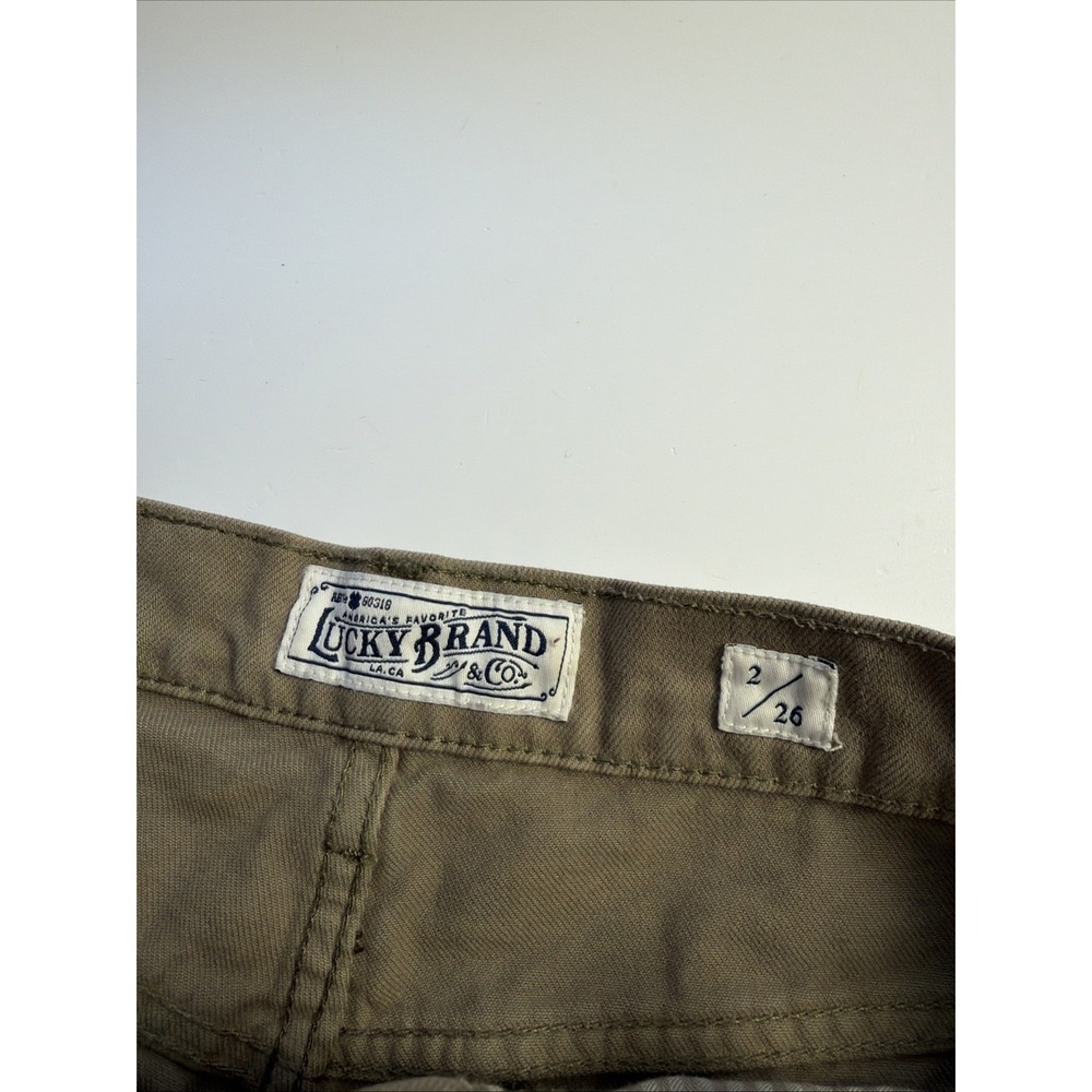 Lucky Brand The Boyfriend Shorts Women's Cuffed Distressed Brown Size 2/26 - Picture 3 of 7